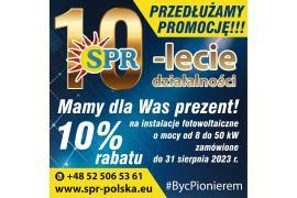 <b>SPR POLSKA - Mamy dla Was dobre informacje! Przedłużamy promocję z okazji 10-lecia naszej firmy!</b>