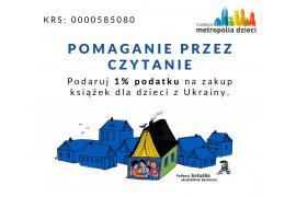 <b>GCK Biblioteka Publiczna w Czersku zaprasza do akcji:`Podaruj książkę ukraińskim dzieciom`</b>