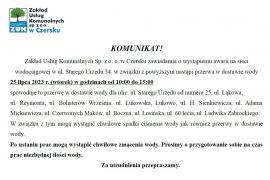 <b>CZERSK. Awaria na sieci wodociągowej - przerwa w dostawie wody</b>