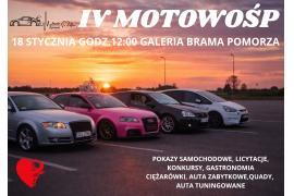 <b>Już w najbliższą niedzielę IV Moto WOŚP na parkingu Centrum Handlowego Brama Pomorza. ZAPROSZENIE (PROGRAM)</b>