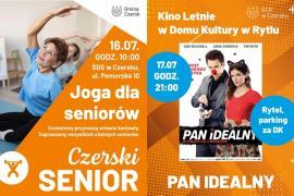 <b> GM. CZERSK. Joga dla Seniorów oraz Kino Letnie w Rytlu - ZAPROSZENIE </b>