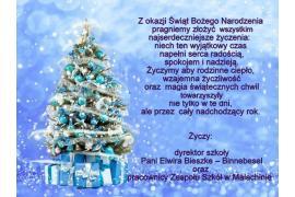 <b>ŻYCZENIA ŚWIĄTECZNE od ZS MALACHIN </b>