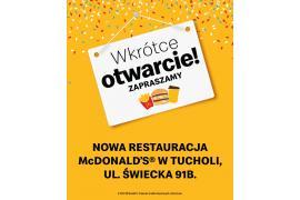 <b> McDONALD`S w Tucholi - WKRÓTCE OTWARCIE! </b>