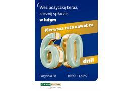 <b>Kasa Stefczyka<br> Pierwszą ratę możesz zapłacić nawet za 60 dni od podpisania umowy!</b>