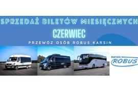 <b> ROBUS - BILETY MIESIĘCZNE NA CZERWIEC </b>