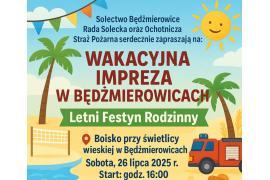 <b>GM. CZERSK. Letni Festyn Rodzinny w Będźmierowicach. ZAPRASZAMY! (PROGRAM)</b>