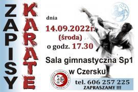 <b>KARATE W CZERSKU - ZAPISY</b>