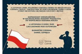 <b>GM. CZERSK. Uczcijmy pamięć zamordowanych w lesie Łukowskim (ZAPROSZENIE)</b>