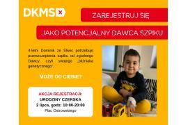 <b>Urodziny Czerska -  Punkt DKMS. Może to właśnie TY możesz uratować zdrowie i życie Dominika!</b>