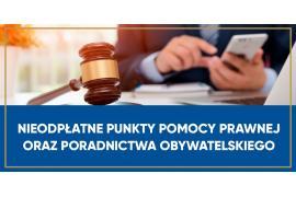 <b> POWIAT CHOJNICKI. Nieodpłatna pomoc prawna, nieodpłatne poradnictwo obywatelskie oraz nieodpłatne mediacje (HARMONOGRAM) </b>