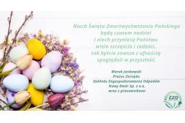 <b>ŻYCZENIA WIELKANOCNE <br>od Zarządu oraz pracowników Zakładu Zagospodarowania Odpadów w Nowym Dworze</b>