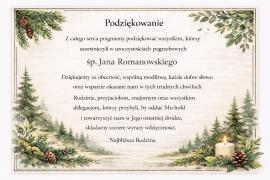 <b>PODZIĘKOWANIE ZA UDZIAŁ W POGRZEBIE</b>