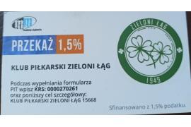 <b> GM. CZERSK. Rozliczając się możesz 1.5% przekazać na rozwój  naszego Klubu Piłkarskiego Zieloni Łąg </b>