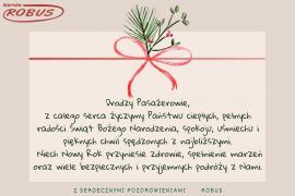 <b>ŻYCZENIA ŚWIĄTECZNE od Firmy ROBUS</b>