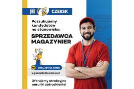 <b> PSB MRÓWKA CZERSK. Oferta pracy - SPRZEDAWCA/MAGAZYNIER (KONTAKT) </b>