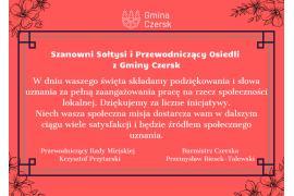 <b>GM. CZERSK. Życzenia - Dzień Sołtysa </b>