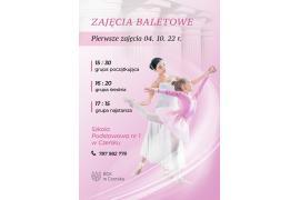 <b> GM. CZERSK.  Zaproszenie na zajęcia baletowe </b>