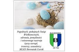 <b>ŻYCZENIA WIELKANOCNE od MLKS Borowiak Czersk </b>