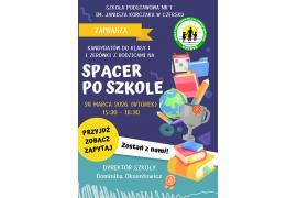 <b>SP1 CZERSK. SPACER PO SZKOLE - zapraszamy przyszłych uczniów i ich rodziców</b>