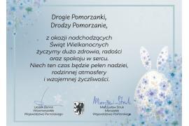 <b>ŻYCZENIA WIELKANOCNE od Samorządu WOJEWÓDZTWA POMORSKIEGO </b>