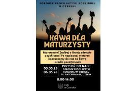 <b>CZERSK. `Już po stresie - kawa dla maturzysty`. ZAPROSZENIE</b>