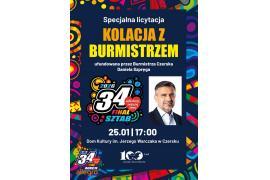 <b>CZERSK. GCK: Wyjątkowa licytacja WOŚP. Kolacja z Burmistrzem Czerska – Danielem Szpręgą (aktualna kwota - 915 zł, godz. 16.00)</b>
