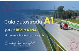 <b>Cała autostrada A1 jest już bezpłatna</b>