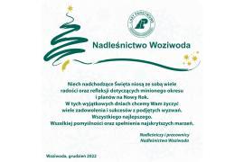 <b>ŻYCZENIA ŚWIĄTECZNE<br>od Nadleśnictwa Woziwoda </b>