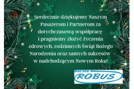 <b>ŻYCZENIA ŚWIĄTECZNE<br>od Firmy ROBUS</b>