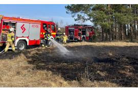 <b>GM. CZERSK. Kolejny pożar traw – tym razem w Gotelpiu . Dziś strażacy mają pracowity dzień… APEL - NIE WYPALAJCIE TRAW! (FOTO)</b>