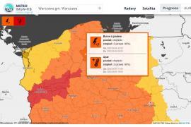 <b>Ostrzeżenia meteorologiczne – pow. chojnicki. Burze z gradem, upał</b>