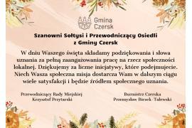 <b> GM. CZERSK. ŻYCZENIA Z OKAZJI DNIA SOŁTYSA </b>