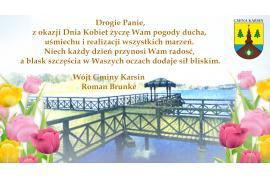 <b>DZIEŃ KOBIET - ŻYCZENIA OD WÓJTA GMINY KARSIN</b>