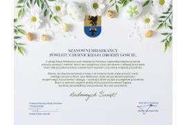 <b>ŻYCZENIA WIELKANOCNE od władz POWIATU CHOJNICKIEGO </b>