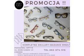 <b> PERSONAL OPTYK CZERSK <br> KOMPLETNE OKULARY+BADANIE 399 ZŁ*!</b>