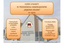 <b>GM. CZERSK. DZIEŃ OTWARTY – MOŻESZ ZWIEDZIĆ NOWY BUDYNEK PRZEDSZKOLA SAMORZĄDOWEGO „BAJKOWA KRAINA”. ZAPROSZENIE (PROGRAM)</b>