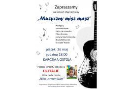 <b> GM. CZARNA WODA. Koncert charytatywny `Muzyczny misz masz` - wsparcie dla Nikodema  - ZAPROSZENIE </b>