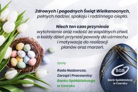<b>ŻYCZENIA WIELKANOCNE od Banku Spółdzielczego w Czersku </b>