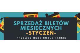 <b>ROBUS<br>SPRZEDAŻ BILETÓW MIESIĘCZNYCH NA STYCZEŃ 2024 (TERMINARZ) - 15 LAT RAZEM Z WAMI, DZIĘKUJEMY!</b>