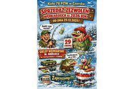 <b>CZERSK. Sprzedaż zezwoleń wędkarskich na 2026 rok</b>