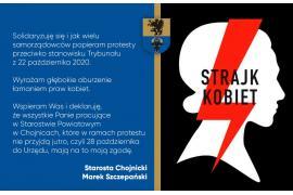 <b>Protesty kobiet. Starosta wyraził swoje stanowisko na FB. Jak do protestów odnosi się burmistrz Czerska?</b>