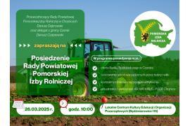<b>GM. CZERSK. Posiedzenie Rady Powiatowej Pomorskiej Izby Rolniczej - Będźmierowice. ZAPROSZENIE (PROGRAM)</b>