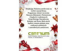 <b> ŻYCZENIA ŚWIĄTECZNE od HURTOWNI INSTALACYJNEJ CENTRUM </b>