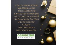 <b>ŻYCZENIA ŚWIĄTECZNE<br>od Firmy OGRODZENIA LEMAŃCZYK </b>