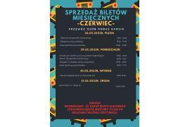 <b>ROBUS<br>SPRZEDAŻ BILETÓW MIESIĘCZNYCH NA CZERWIEC 2023 (TERMINARZ)</b>