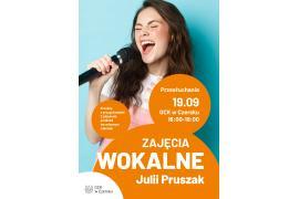 <b> GM. CZERSK.  Zaproszenie na zajęcia wokalne Julii Pruszak </b>