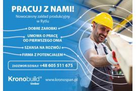 <b> KB Sp. z o.o. - PRACA W RYTLU (OFERTY). Operatorów wózka widłowego, maszyn obróbki tartacznej, mechaników i pomocników operatora</b>