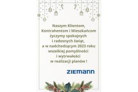 <b>ŻYCZENIA ŚWIĄTECZNE<br>od Firmy ZIEMANN</b>