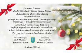 <b> ŻYCZENIA ŚWIĄTECZNE od GMINY CZARNA WODA </b>