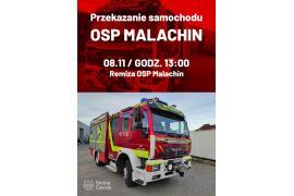 <b>GM. CZERSK. Przekazanie samochodu dla OSP Malachin - sobota</b>